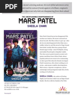 The Unexplainable Disappearance of Mars Patel by Sheela Chari Press Release