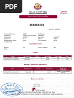 Commercial Registration Data: Issue Date: Page No: 1