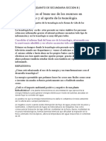 Fundamentamos El Buen Uso de Los Recursos en Nuestro Entorno y El Aporte de La Tecnología