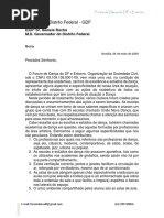 Carta Ao GDF - Reabertura Das Escolas de Dança 