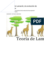 La Teoría de Lamarck y La Evolución de Las Especies