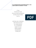 A Comparative Study On Spending Behavior Between Grade 11 and Grade 12 Abm Students in University of Cebu