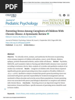 Parenting Stress Among Caregivers of Children With Chronic Illness - A Systematic Review - Journal of Pediatric Psychology - Oxford Academic