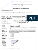 Fluid Mechanics - Unit 6 - Week 5 - APPLICATIONS OF FLUID STATICS AND DYNAMICS