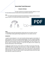 Mesio-Distal Tooth Movment: Finger Spring