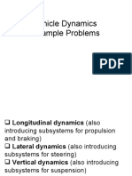 Vehicle Dynamics Example Problems