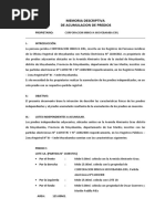 Memoria Descriptiva Acumulacion de Predios Segura