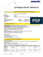 Komatsu Diesel Engine Oil EO 15W-40 LA: Safety Data Sheet