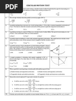 Circular Motion Test: V V A V V Ra