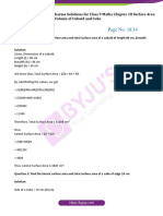 RD Sharma Solution Class 9 Maths Chapter 18 Surface Area and Volume of Cuboid and Cube PDF