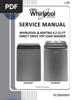 Service Manual: Whirlpool & Maytag 6.2 Cu FT Direct Drive Top Load Washer