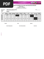 School Consolidated Report On Quarterly Test Overall Mean Percentage Score (MPS)