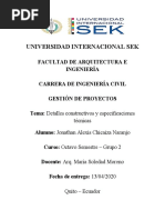 Taller de Detalles Constructivos y Especificaciones Técnicas