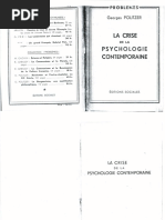 La Crise de La Psychologie Contemporaine - Georges Politzer