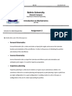 Bahria University: Introduction To Mechatronics