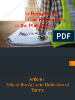 An Act To Regulate The Practice of Civil Engineering in The Philippines