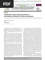 Troublesome Throat Awareness (tTA) As A Contemporary Alternative To 'Globus Pharyngeus (DOODY 2017)