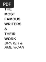 Most Famous British American Writers and Their Works 