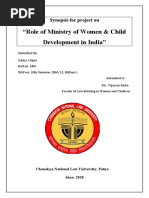 Synopsis On Legal Control of Employment of Child Under Factories Act - Chnadra Mohan (1315)