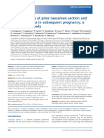 Uterine Sutures at Prior Caesarean Section and Placenta Accreta in Subsequent Pregnancy: A Case - Control Study