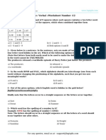 Topic: Verbal::Worksheet Number:12