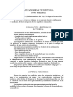 Unidad I. Texto 2. Mecanismos de Defensa Otto Fenichel Resumen