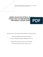 Another Advanced Test of Theory of Mind: Evidence From Very High Functioning Adults With Autism or Asperger Syndrome