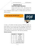 Experiment 5 Relational and Logical Operation