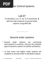 Lab 07 (Calculations Second Order Systems)