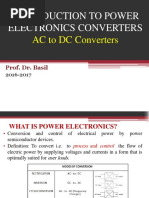 Introduction To Power Electronics Converters