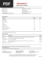 Certificate of Analysis