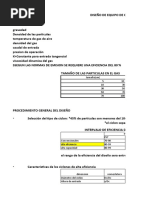 Diseño de Equipo de Control (Ciclones)