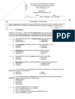 FILIPINO 1st PRE-QUARTER EXAM TQ