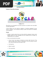 Learning Activity 3 Evidence: Recycling Campaign: Fuente: SENA