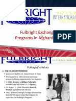 Fulbright Exchange Programs in Afghanistan