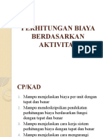 CH 3 Perhitungan Biaya Berdasarkan Aktivitas