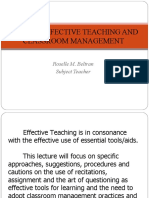 Classroom MNGT & Art of Questioning