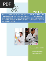 Programa de Verificacion y Calibracion de Equipos e Instrumentos de Medicion