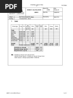 Design Calculation Sheet: Mechanical & Industrial Department