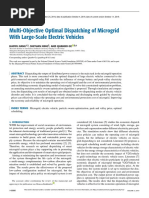 Multi-Objective Optimal Dispatching of Microgrid With Large-Scale Electric Vehicles