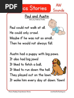 Free Phonics Reading Comprehension Aw Sounds PDF