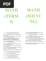 Math (Term S) Math (Solvi NG)