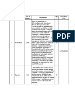 S.N Component Unit of Measure Description Qty - Total Price (TK)