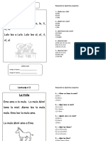 Comprensión Lectora 1° Básico N° 1