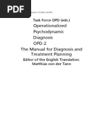 Opd Task Force Operationalized Psychodynamic Diagnosis OPD 2 - Manual of Diagnosis and Treatment Planning Hogrefe Huber Pub 2007 PDF