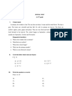 Name: Date: Initial Test L1-5 Grade: I. Citește Textul