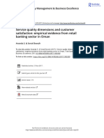 Service Quality Dimensions and Customer Satisfaction: Empirical Evidence From Retail Banking Sector in Oman