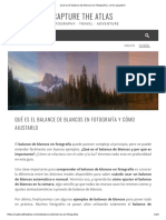 Qué Es El Balance de Blancos en Fotografía y Cómo Ajustarlo PDF