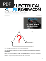 Open Delta Transformer Connection