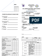 Report On Attendance: Parent/Guardian'S Signature